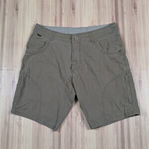 Kuhl Vintage Patina Dye Shorts Men 34 brown Cargo Hiking Outdoor Gorp-core
